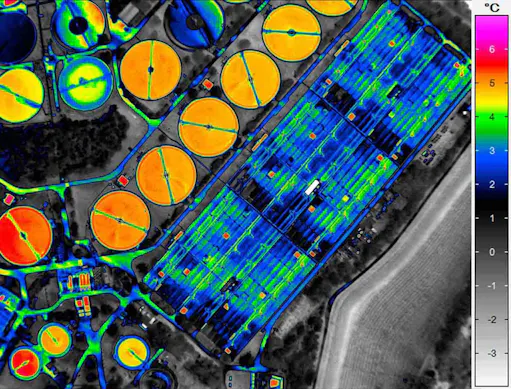 Aerial thermography with infrared camera