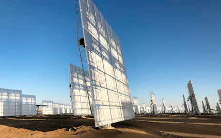 Solar Power Tower Check - Mirror arrays