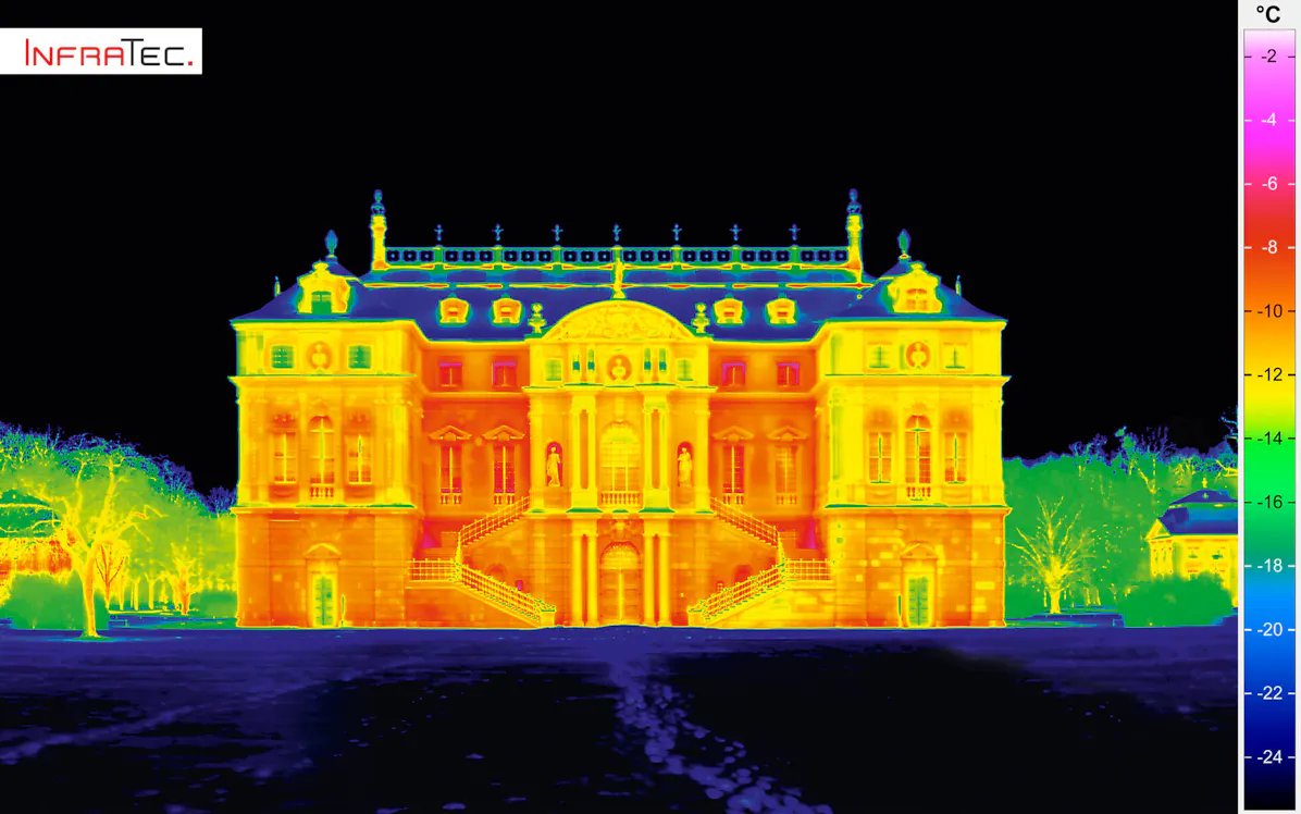 InfraTec - Thermogramm Palais Großer Garten Dresden