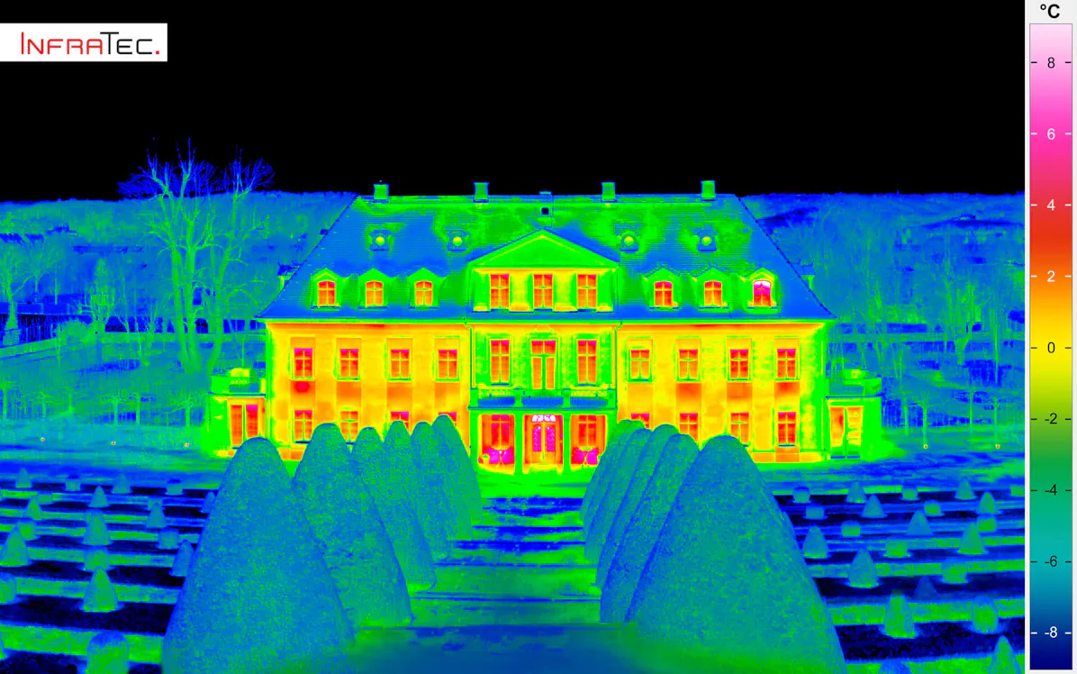InfraTec - Thermal image Schloss Wackerbarth Radebeul