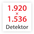 Detektorformat 1.920 x 1.536