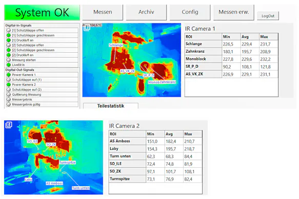 DIECAST-CHECK software interface DIECAST-CHECK software interface