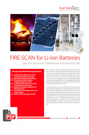 InfraTec FIRE-SCAN for Li-Ion Batteries Flyer