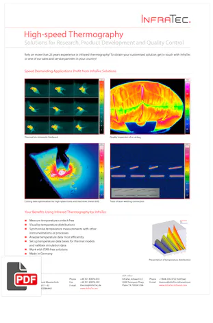 InfraTec High-speed Thermography Flyer
