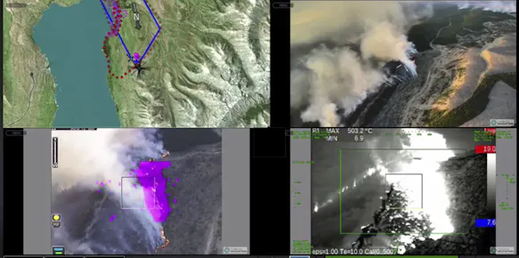InfraTec & Highland Helicopters - Aerial Fire Mapping ©Highland Helicopters Dunedin, New Zealand