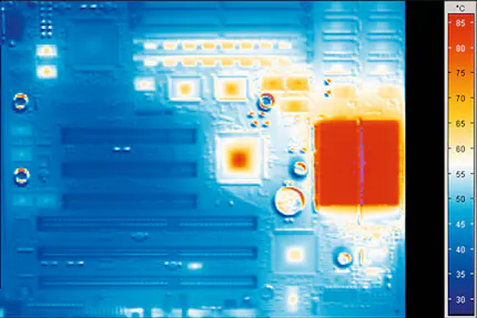Thermal image after emissivity correction via IRBIS® software