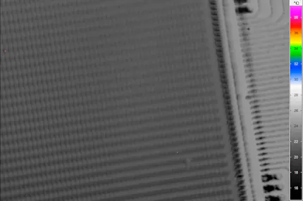 InfraTec Lock-In Thermography - Image of a circuit board