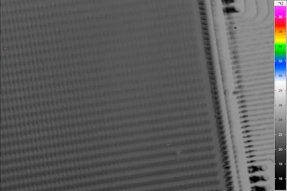 InfraTec Lock-In Thermography - Image of a circuit board