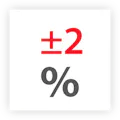 InfraTec Icon Messgenauigkeit ±2%