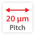 Detector pitch 20 µm
