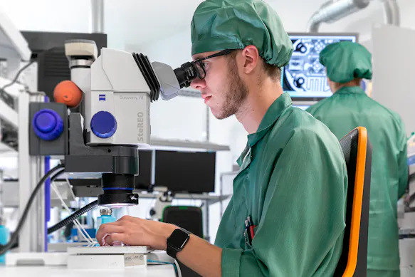 Working in the clean room at Sensor Division