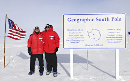 At the geographic south pole