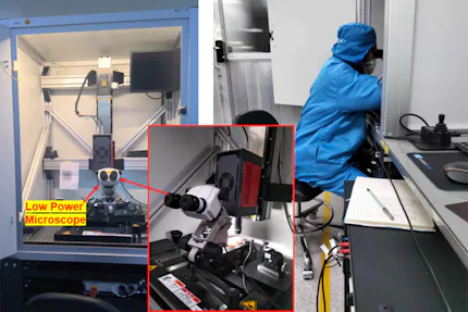 Abb. 1: Arbeitsplatz zur Fehleranalyse bei STM Arbeitsplatz zur Fehleranalyse bei STM