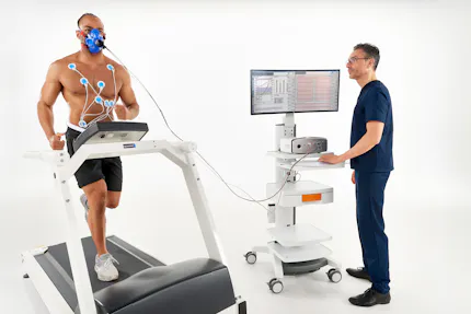 Patient being tested on Vyaire's Vyntus™ CPX Metabolic Cart.