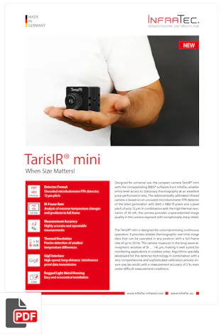 infrared camera TarisIR mini from InfraTec