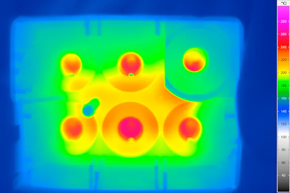 Thermography on plastics process of plastic injection molding