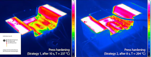 Thermografische Prozessanalyse bei der Herstellung komplexer Bauteile aus einem Q&P-Stahl Thermografische Prozessanalyse bei der Herstellung komplexer Bauteile aus einem Q&P-Stahl