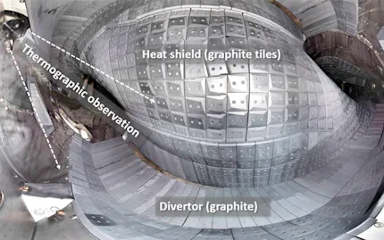 Thermografische Kontrolle einer Fusionsanlage - Divertor