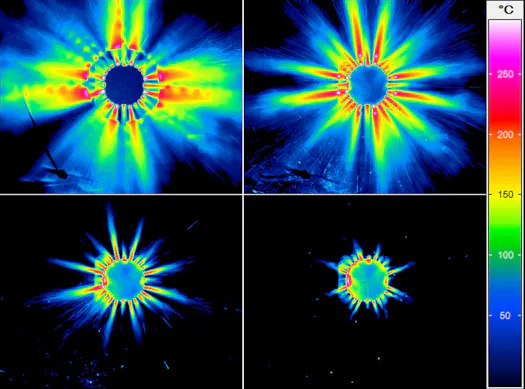 InfraTec thermography - High temperature: airbag unfolding InfraTec thermography - High temperature: airbag unfolding