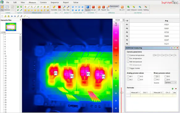 InfraTec Thermography Software IRBIS 3 – Measurement Options