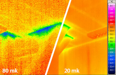 Comparison of Thermal Resolution (© InfraTec GmbH) Comparison of Thermal Resolution