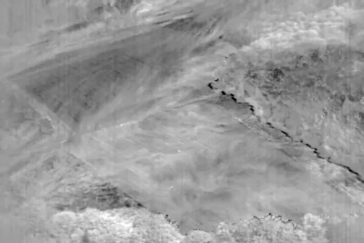 Windstroemungen, Aufnahme mit Wärmebildkamera VarioCAM