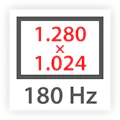 Vollbildfrequenz 180 Hz bei 1.280 x 1.024 IR-Pixeln
