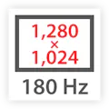 full frame IR frame rate 180 Hz at 1,280 x 1,024 IR pixels