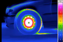 ABS brake test with thermal imaging camera