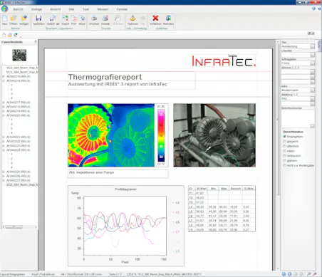 Thermografie-Software IRBIS® 3 report