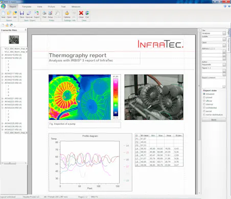 Thermographic Software IRBIS® 3 report