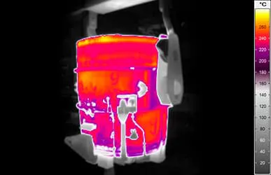 Ladle hot spot detection with thermal imaging LHSD