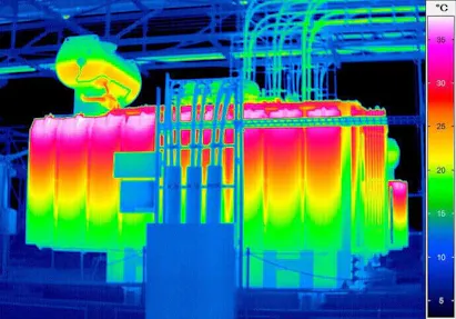 Thermography of a transformer