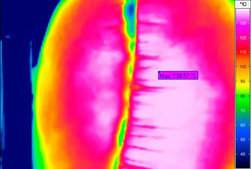 thermal imaging of an airbag explosion