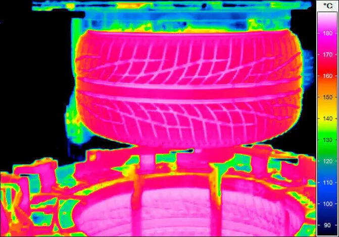 Thermal imaging in tire production