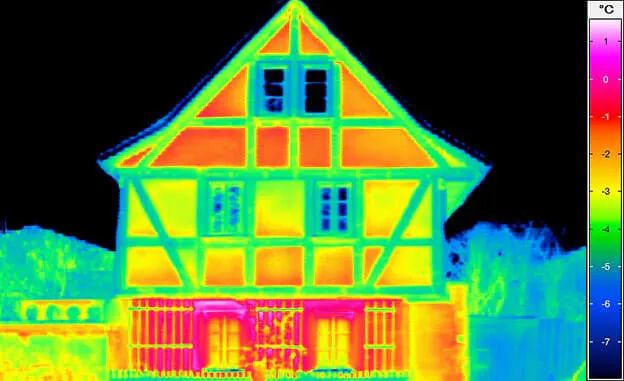 Building thermography - framework facade