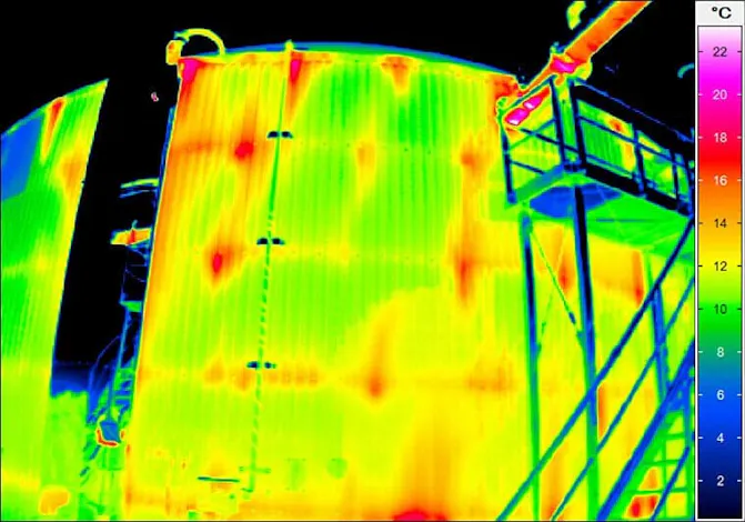 thermal imaging at a biogas plant