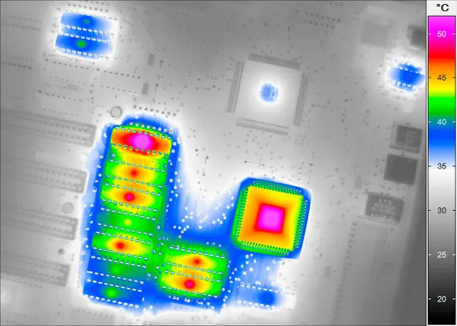 Thermal image of microchips