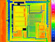 thermal imaging of a microchip
