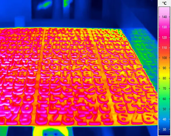 Thermography in the production - baked goods on conveyor belt