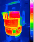 Thermal imaging of a ladle