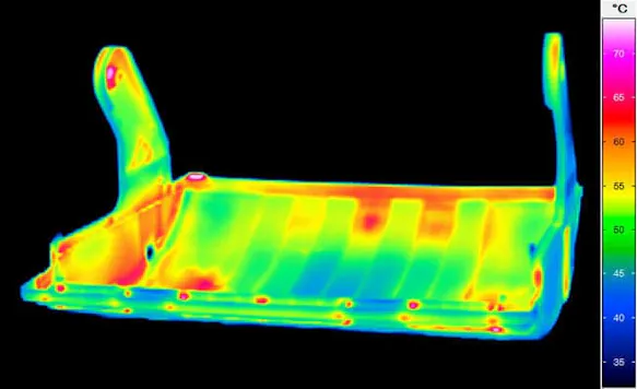 Thermal image of a plastic cover