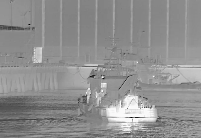 Harbour protection with thermal imaging 