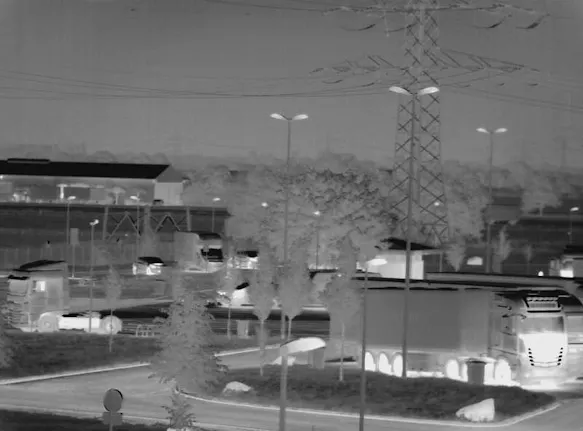 InfraTec thermography security - Investigation highway rest area