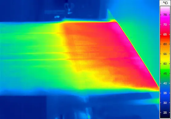 Spectral infrared thermal imaging to monitor the film production