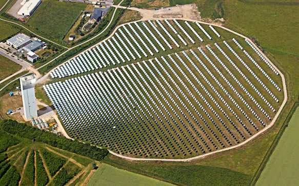 Solar Power Tower Check - Aerial view Jülich Solar Power Tower Check - Aerial view Jülich