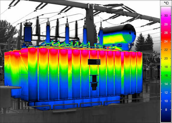 Thermal image of a transformator