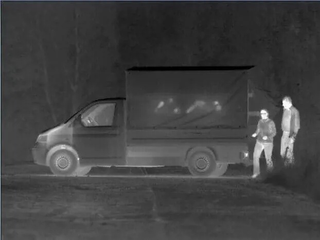 Thermographic image of a lorry